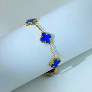 Elegant Titanium Steel Four-Leaf Clover Bracelet For Women